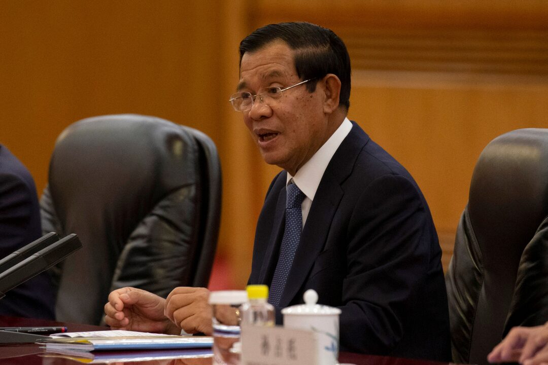 Ông Hun Sen phát biểu trong cuộc gặp với Thủ tướng Trung Quốc Lý Khắc Cường tại Bắc Kinh (Trung Quốc) vào ngày 22.1.2019.